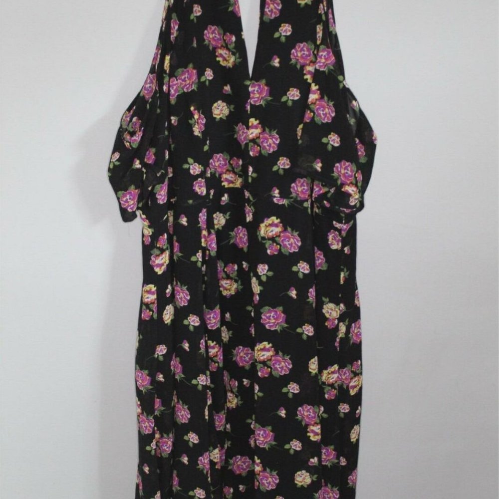 Torrid Floral Chiffon Cold Shoulder Dress H10671 - Picture 8 of 12